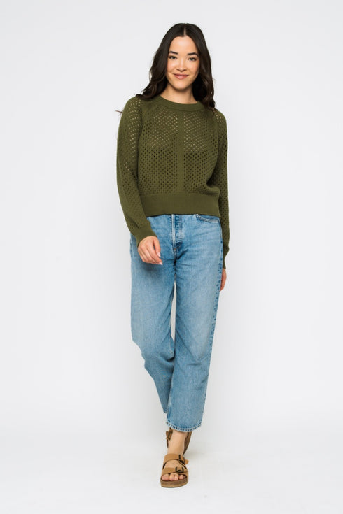 Ellie-Pointelle Pullover